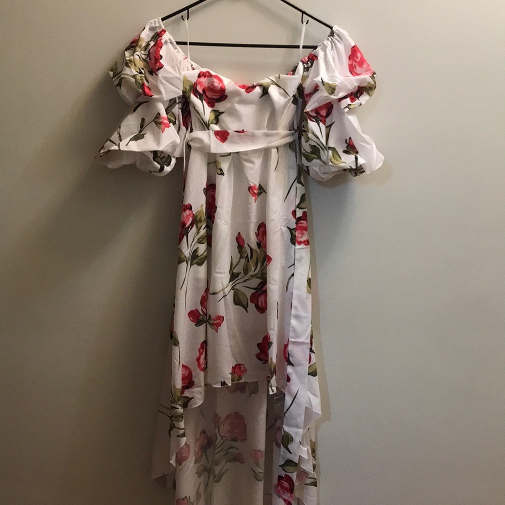 Off the shoulder flowing dress